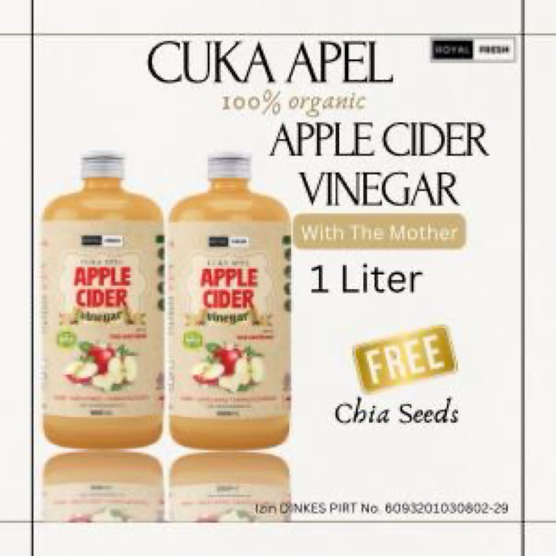 

Royal Fresh | 1 Liter Cuka Apel Apple Cider Vinegar Keto Diet Detox Pelangsing Penurun Berat Badan