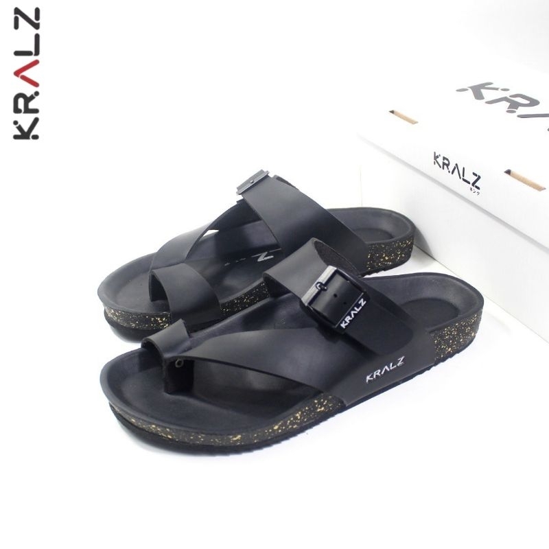 KRALZ - Sandal Pria Original Branded Fipper - Black
