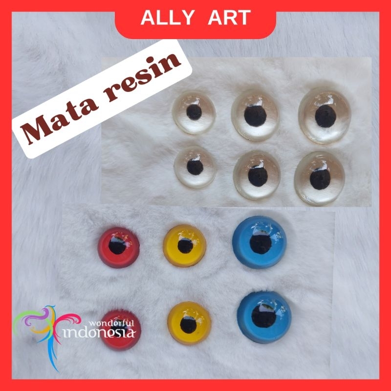 Sepasang Mata resin - Mata resin untuk bantengan, barongan, ganongan, ogoh-ogoh, boneka murah - Mata