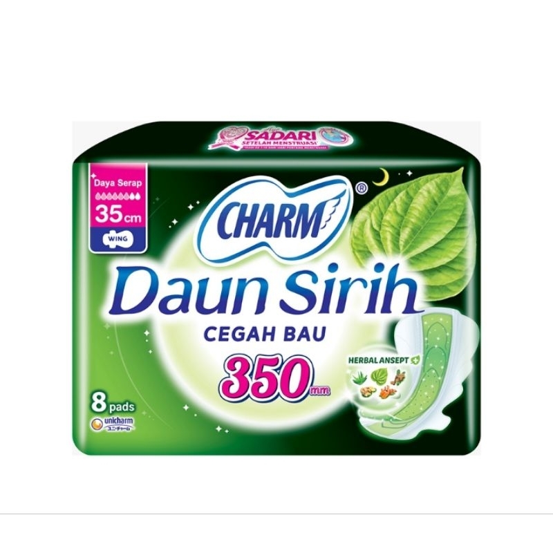 Charm Daun Sirih Pembalut Wanita 35 cm / 42 cm Wing