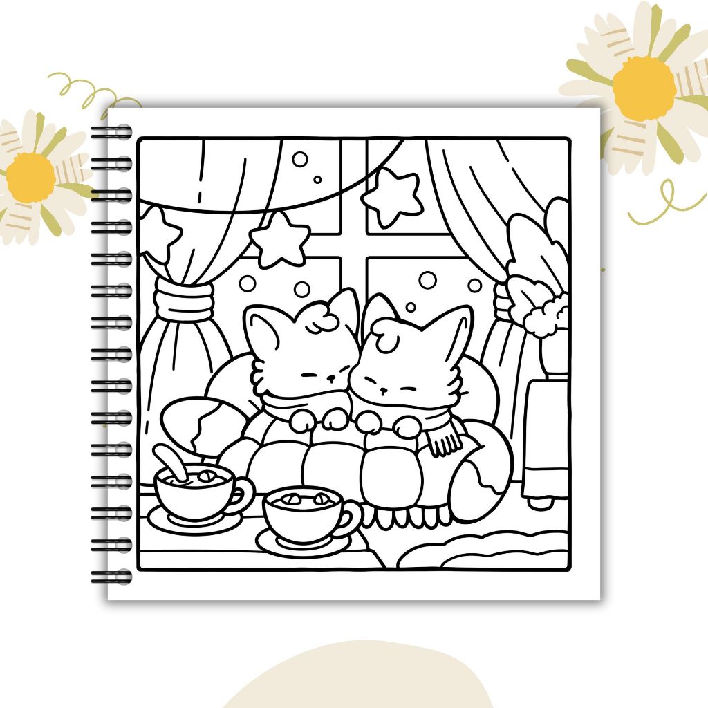 

Adn Comfy & Cozy Coloring Book Buku mewarnai Comfy & Cozy
