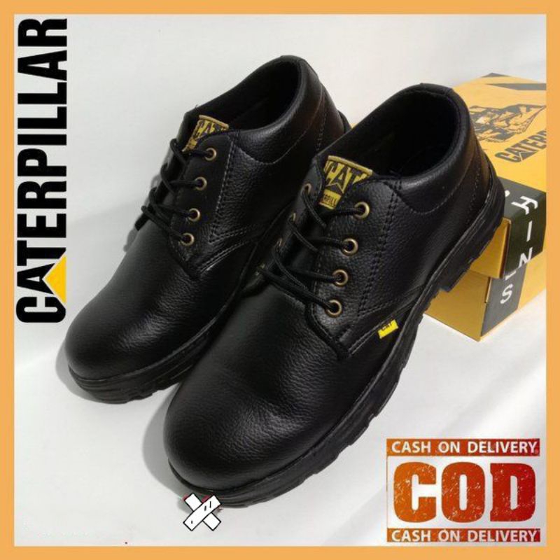 CATERPILLAR -sepatu safety kulit tali pria
