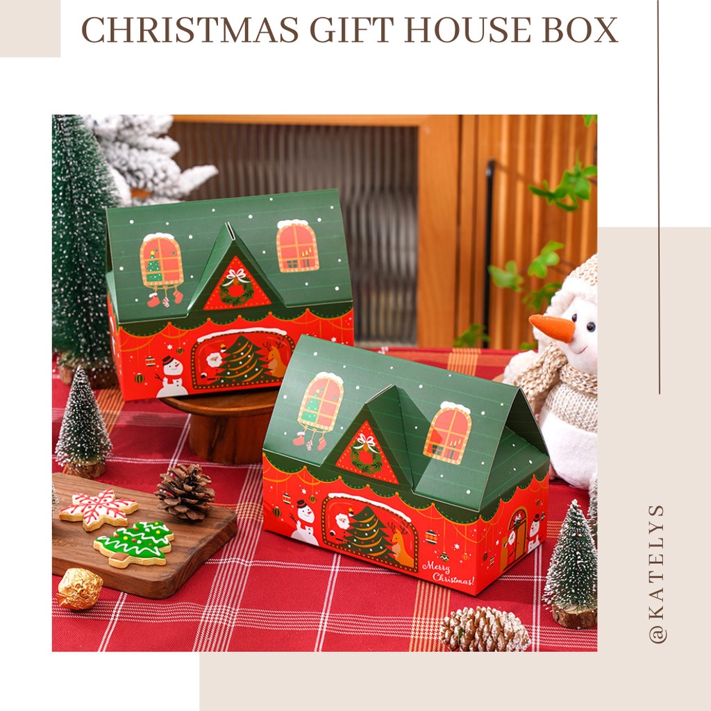 

Hemat Akhir Pekan Box Kue Natal Bentuk Rumah Christmas Gift House Box Christmas Box A2