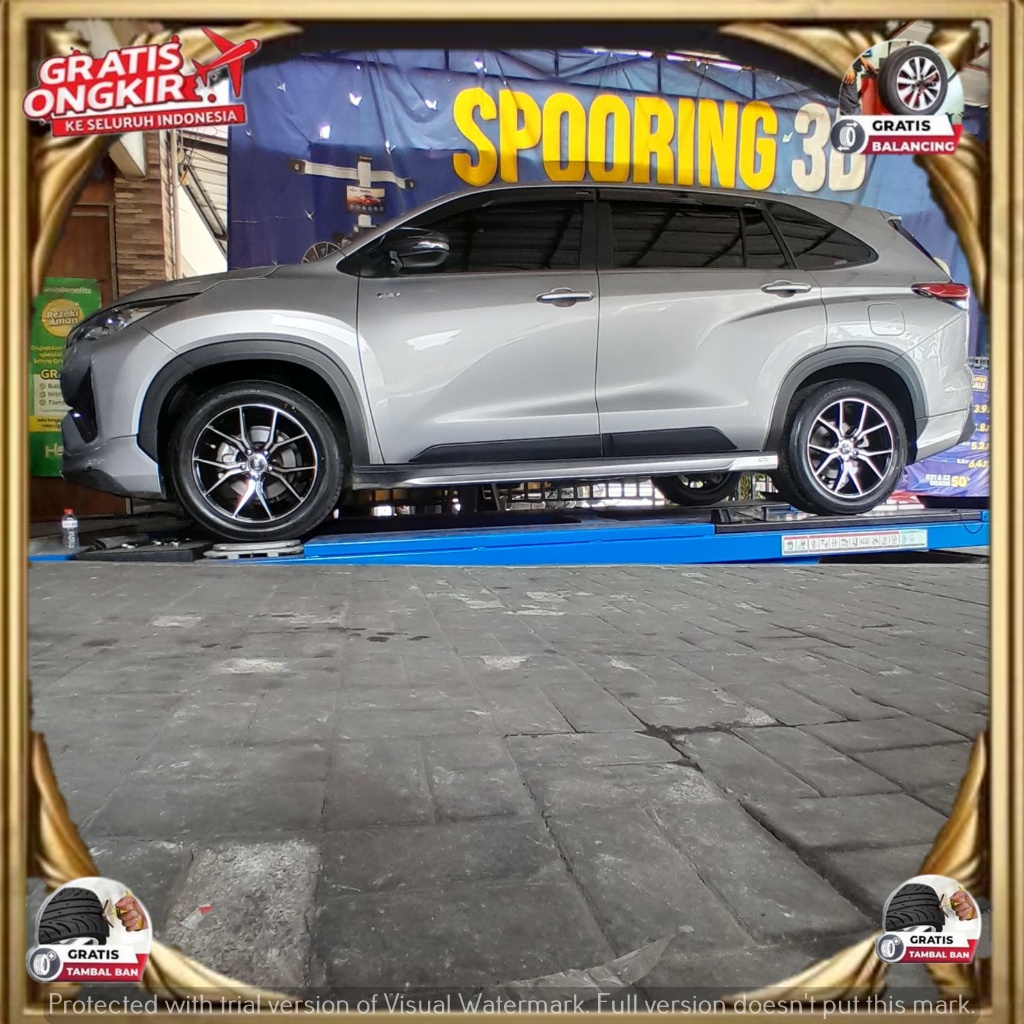 Velg Pelg Mobil Toyota Innova Zenix Ring 18 Paket Ganteng Velg Dan Ban Lubang 5x114,3 HSR Voodo-Free