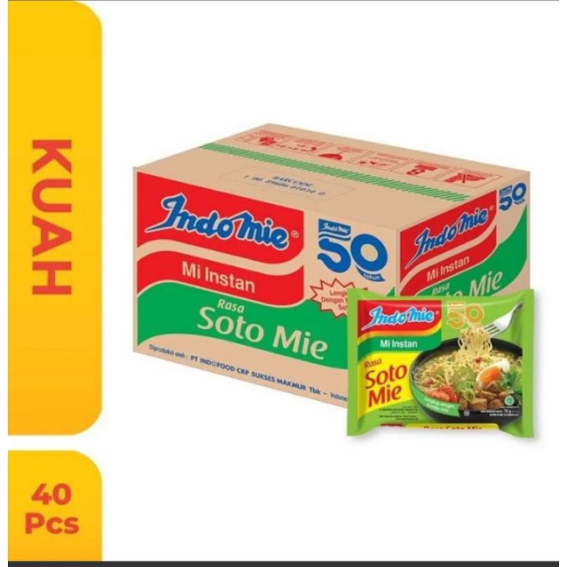 

Indomie Soto Mie Instan 70 g [40 Pcs/ 1 Karton]