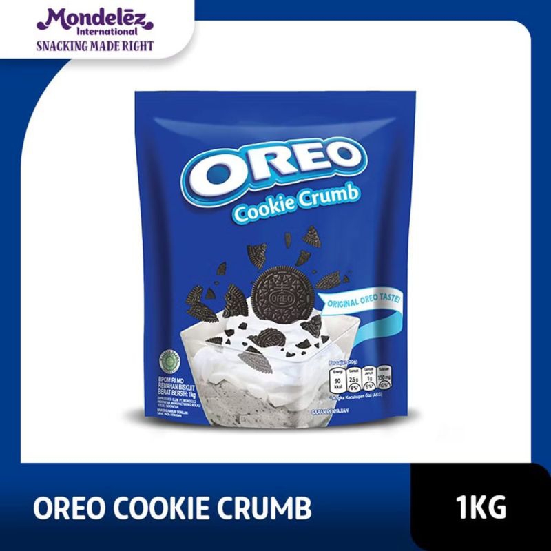 

Oreo Crumb 1kg / Oreo Biskuit Cookie Crumb Pouch 1kg / Oreo Cookie Crumb 1kg / 1000g / 1000 g / 1000gr /1000 gr / 1000gram / 1000 gram, Untuk memasak Kue dan Roti dengan mudah