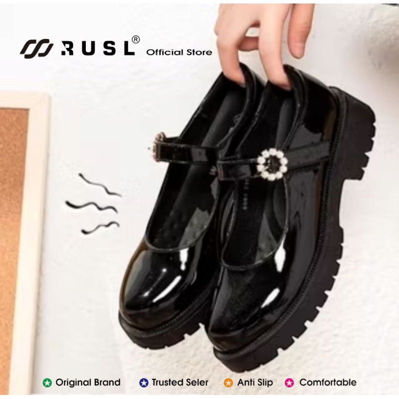 terbaru sepatu docmart wanita loafers hitam / sepatu oxford wanita / sepatu docmart cewek hitam