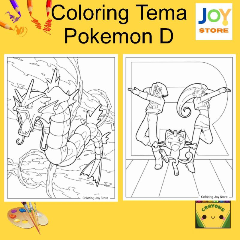 

Kertas Gambar Mewarnai ukuran A4 dan A5 150 gsm - Coloring Paper Tema Pokemon D Toko Joy Store