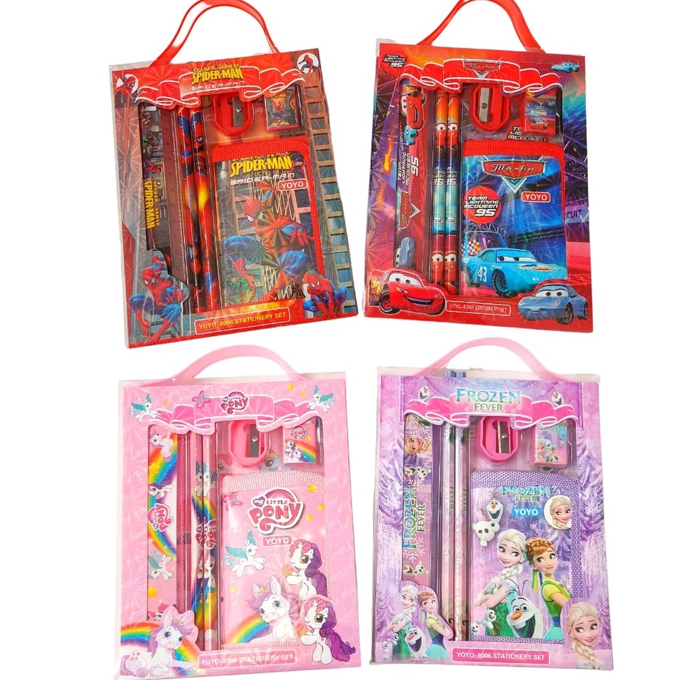 

Spesial Hemat 86 Paket alat Tulis dompet Souvenir Ulang Tahun ATK Set Anak karakter