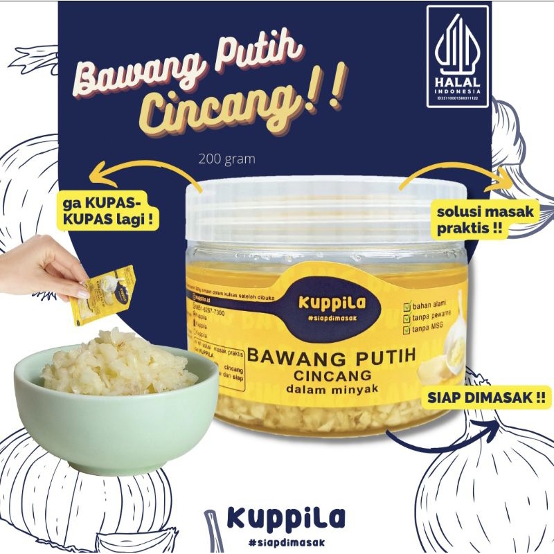 

HALAL KUPILLA BAWANG PUTIH CINCANG DALAM MINYAK PRAKTIS