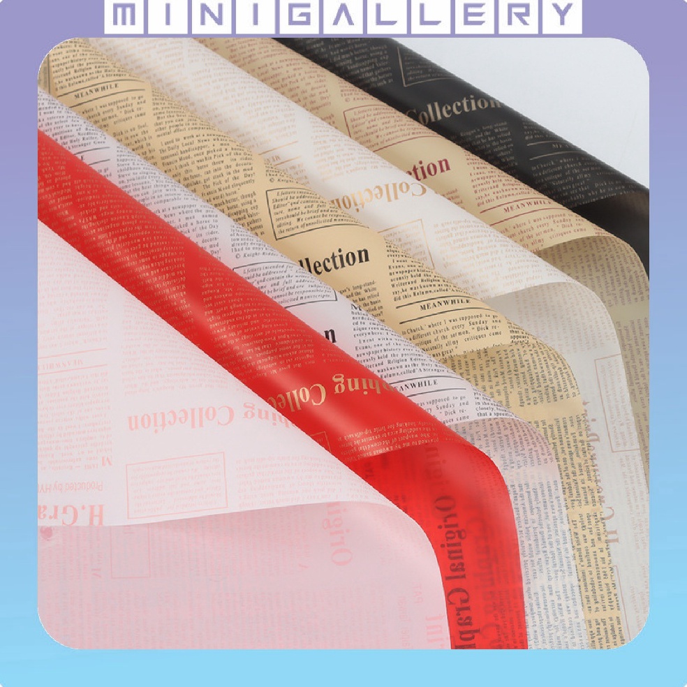 

Kejutan Spesial 2 Lembar Kertas Cellophane Buket Bunga Motif Koran Flower Wrapping Newspaper Pattern KB628