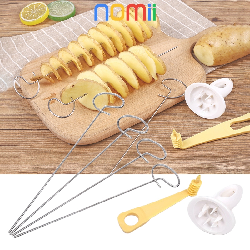 Spiral Potato Slicer / Alat Pemotong Pengiris Kentang Spiral / Pisau Putar Ulir Keripik Kentang Sing