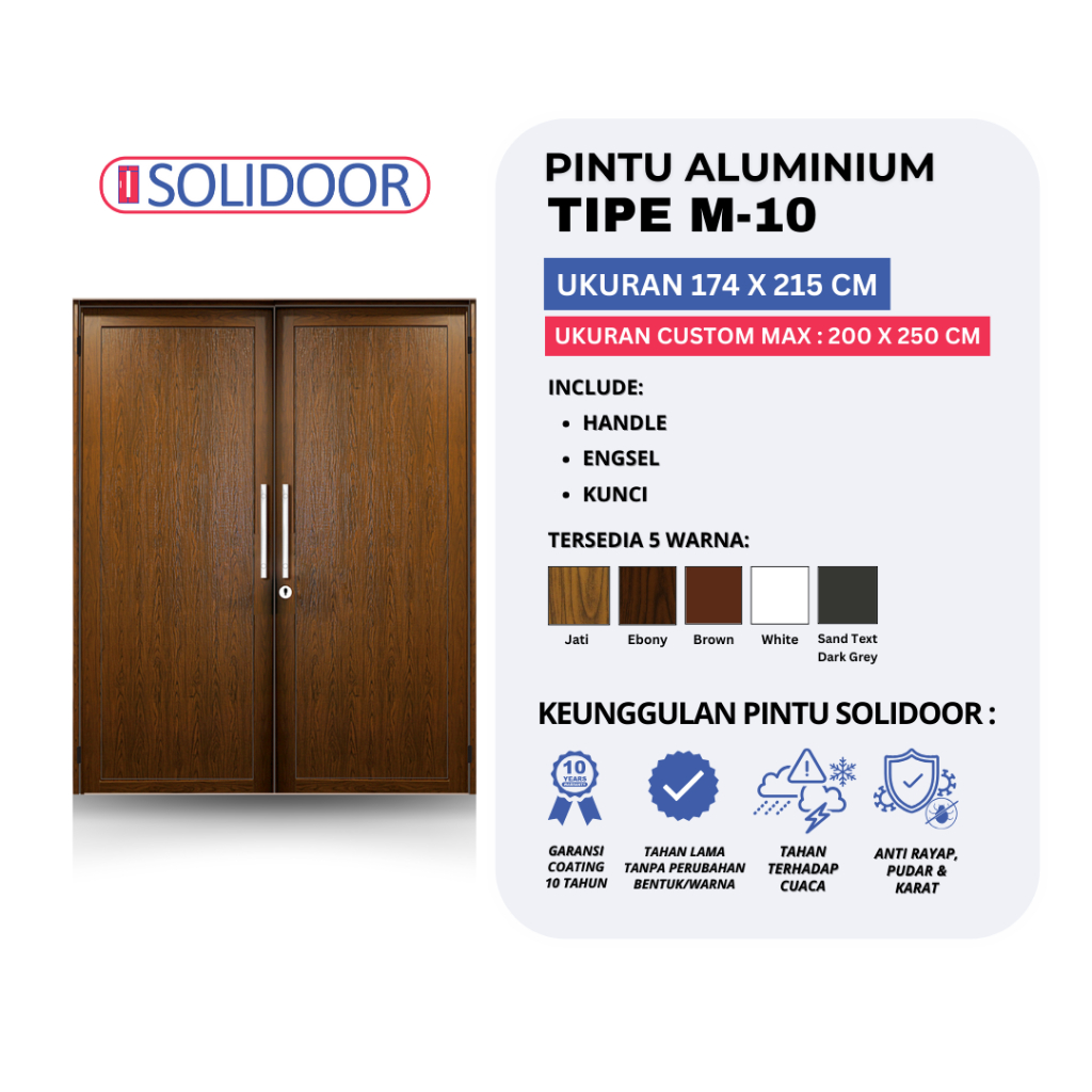 Pintu Aluminium SOLIDOOR M-10
