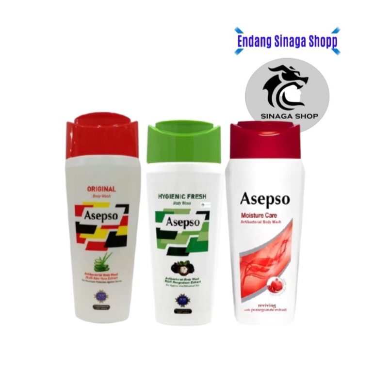 ASEPSO BODY WASH 250 Ml BOTOL#SABUN MANDI CAIR BOTOL #ASEPSO