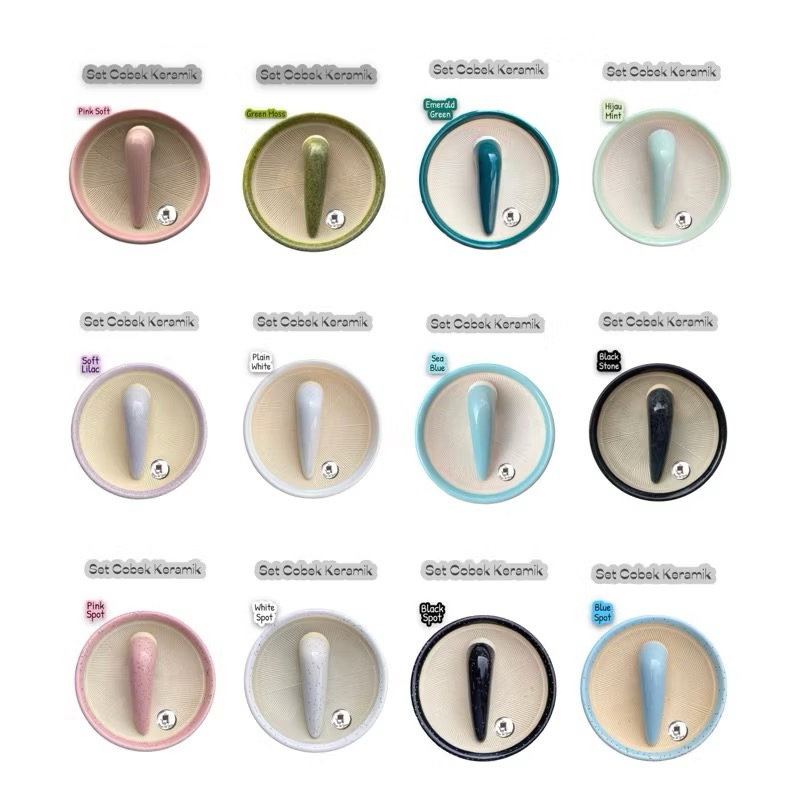 Set Cobek Keramik Estetik Cobek Viral / Uleg Keramik / Cobek Nordic / Cobek Estetik / Set Cobek Kera