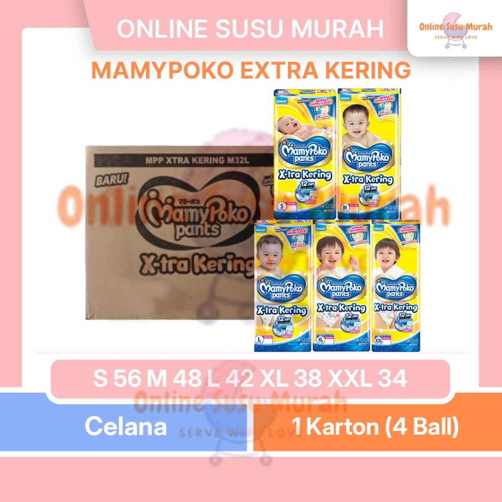 MAMYPOKO EXTRA KERING JUMBO 4 BALL / 1 KARTON S56 M48 L42 XL38 XXL34 PPKS