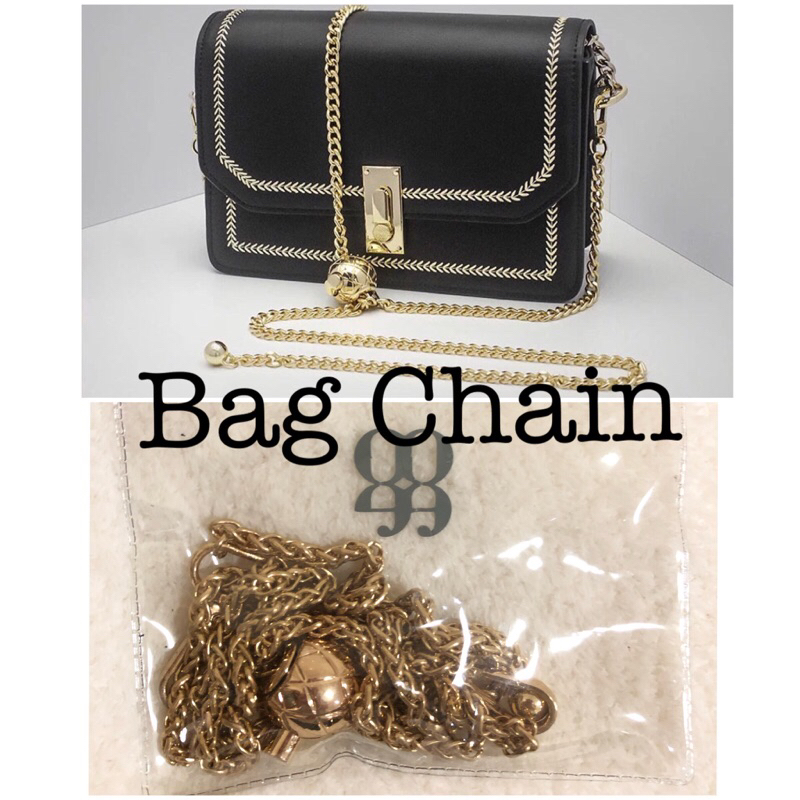 (+Freebies) Bag Chain Gold / Rantai sling bag / Rantai Tas Gold / Rantai serut gold
