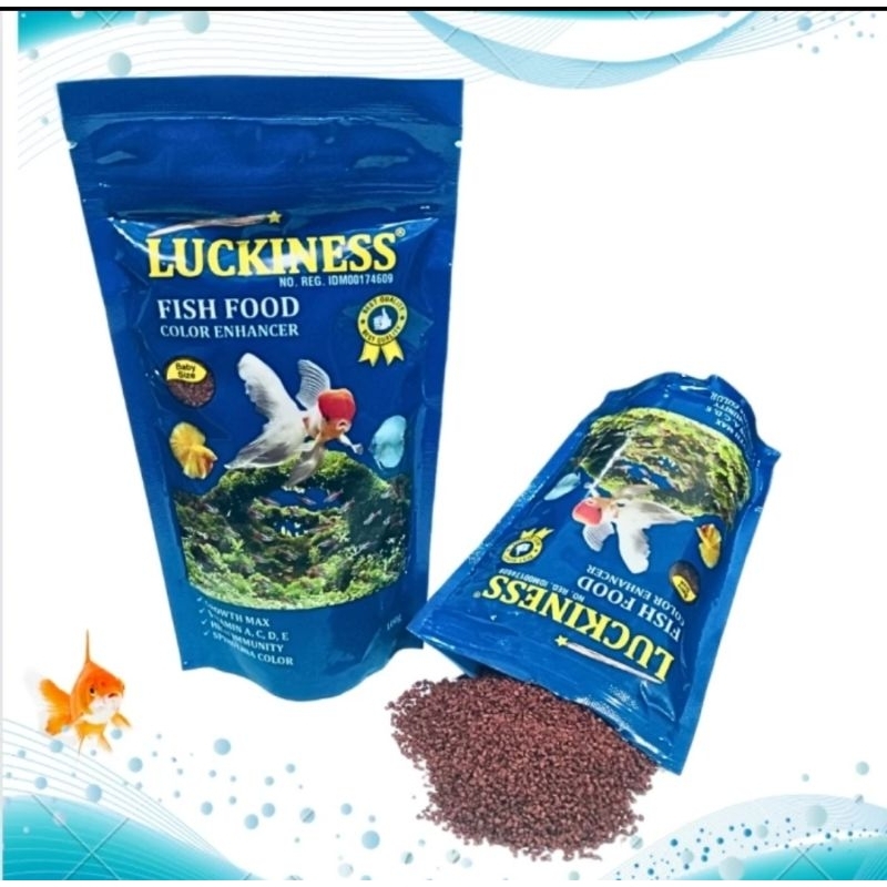 LUCKINESS FISH FOOD 100GR MAKANAN IKAN BURAYAK ANAKAN IKAN HIAS