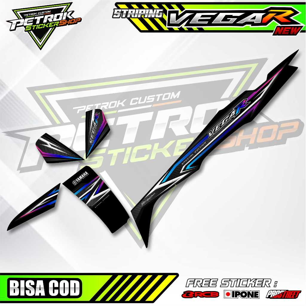 STRIPING VARIASI YAMAHA VEGA R NEW / STICKER LIST VARIASI MOTOR VEGA R NEW