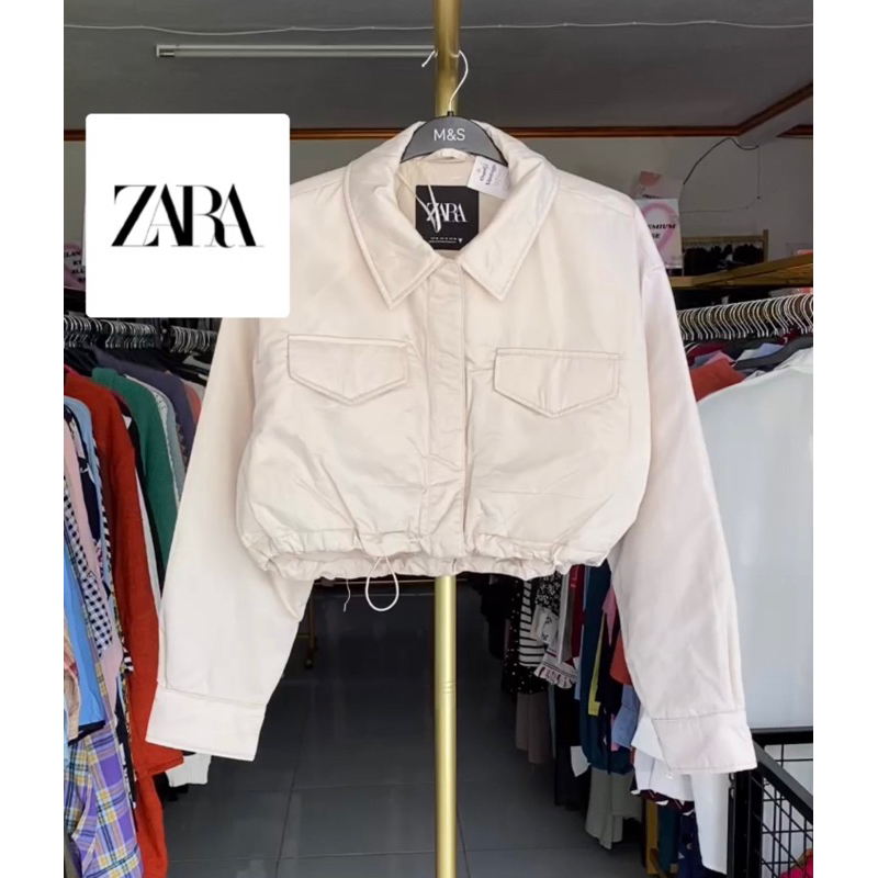Jaket zara Jacket zara semi kulit sintetis Jaket zara Crop