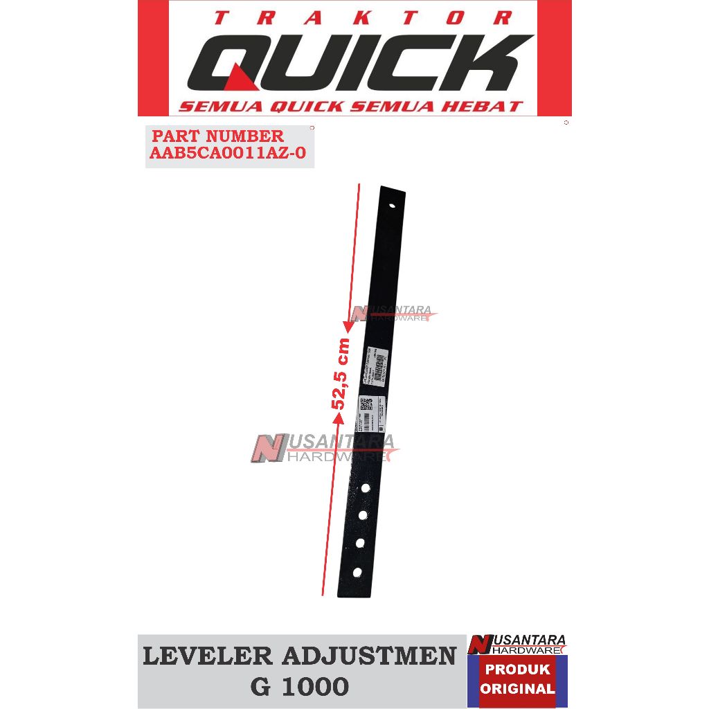leveler adjustmen plate g 1000, palt setelan garu g 1000, spare part traktor quick g 1000, spare par