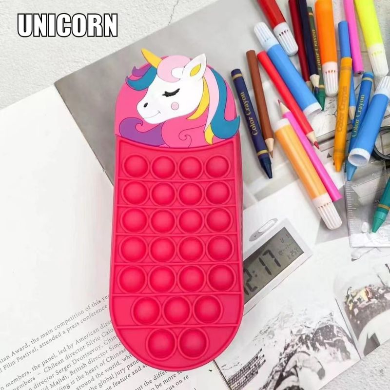 

tempat pensil pop it unicorn pink