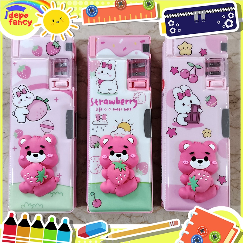 

Kotak Pensil Magnet 2 Sisi + SPINNER XPM-569-5 / Tempat Pensil / Pencil Case / Boks Pensil / Box Pen / Tepak Pensil