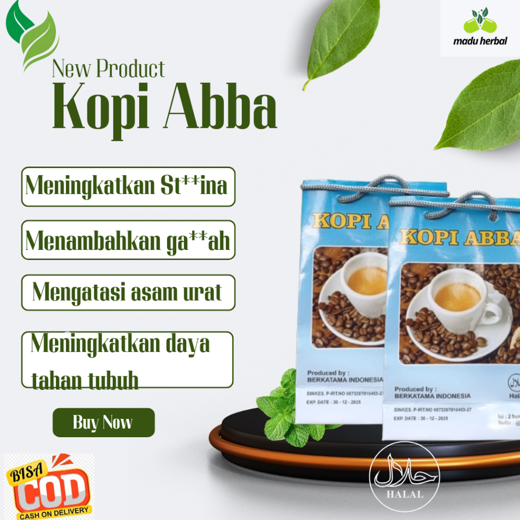 

Kopi Herbal Abba Kopi Bubuk Joss Penambah Stamina laki