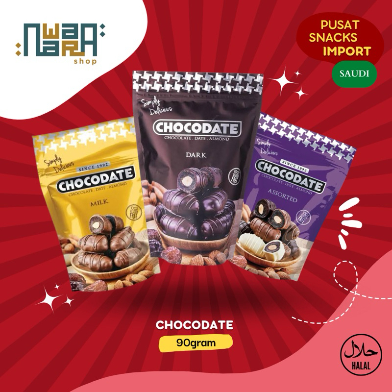 

CHOCODATE COKLAT KURMA ALMOND 90gram