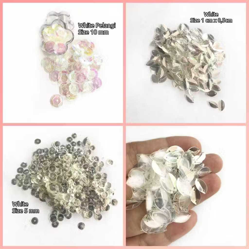2 GRAM - PAYET SEQUIN / PAYET SEQUIN LANCIP BORCI DAUN / RAMBOCI PIRING / BORCI BAJU / BORCI PRAKARY