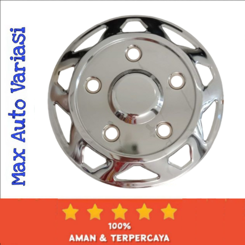 Sepasang Wheel Dop Chrome Truk Lubang 5 Bag Depan