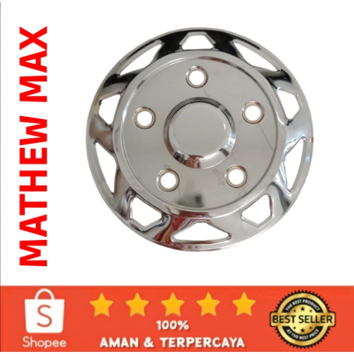 Sepasang Wheel Dop Chrome Truk Lubang 5 Bag Depan