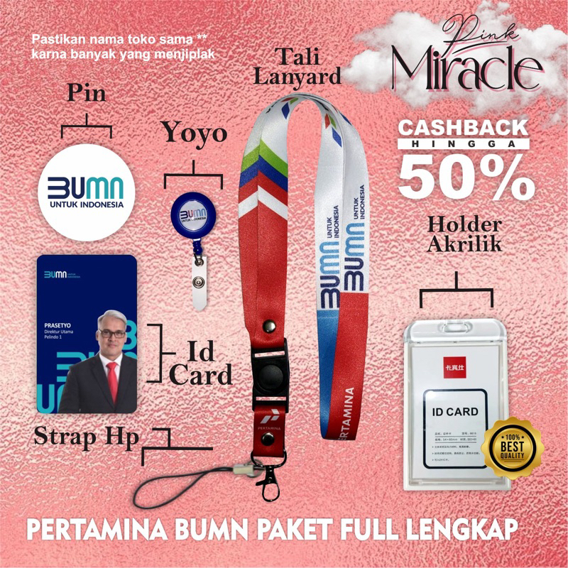 

Tali Lanyard PERTAMINA / Tali Idcard PERTAMINA [Teady stock] Termurah