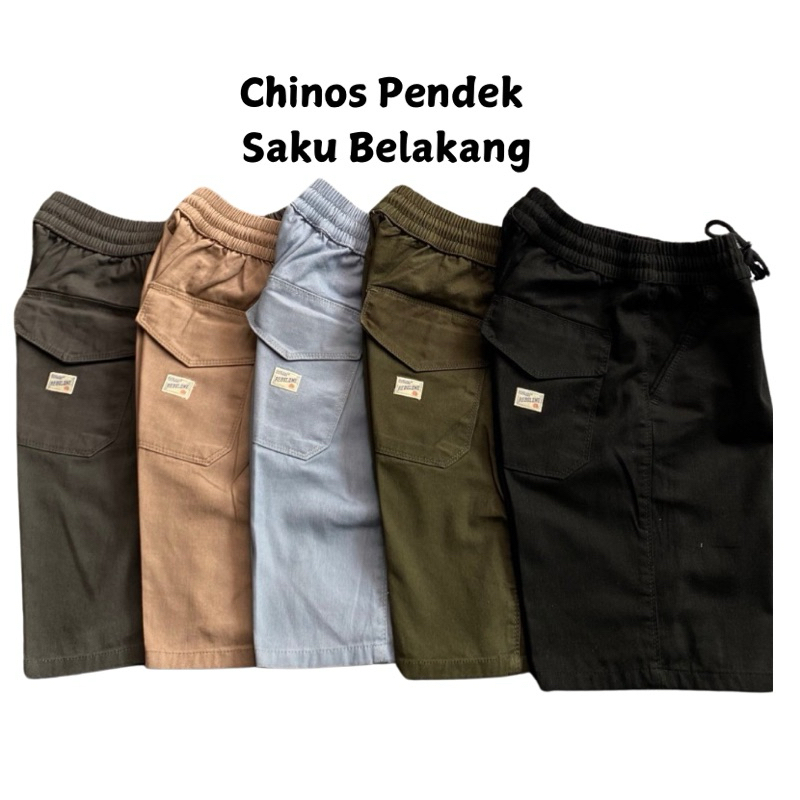 Celana Pendek Chino Saku Belakang Rebel One Distro Celana Pendek Chinos Terbaru Kualitas Premium