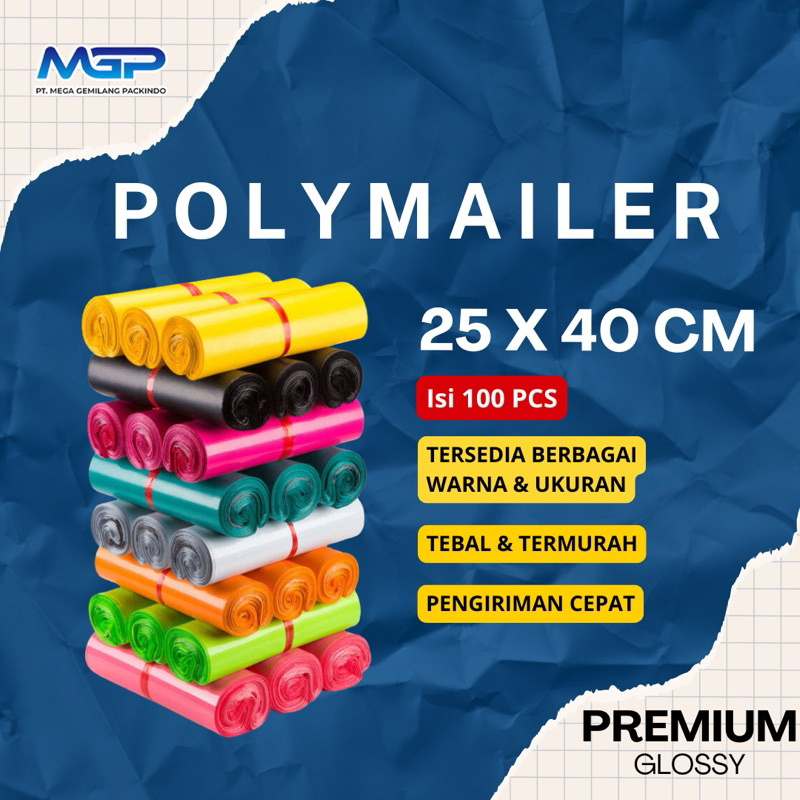 

Packaging Polymailer Premium Glossy, 25 x 40 cm , Tebal & Termurah | Plastik Packing | Plastik Online Shop