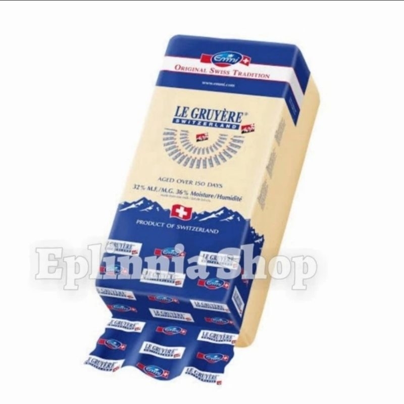 

Le Gruyere Switzerland Cheese 100 gr - Keju Swiss Gruyer Gruyerre