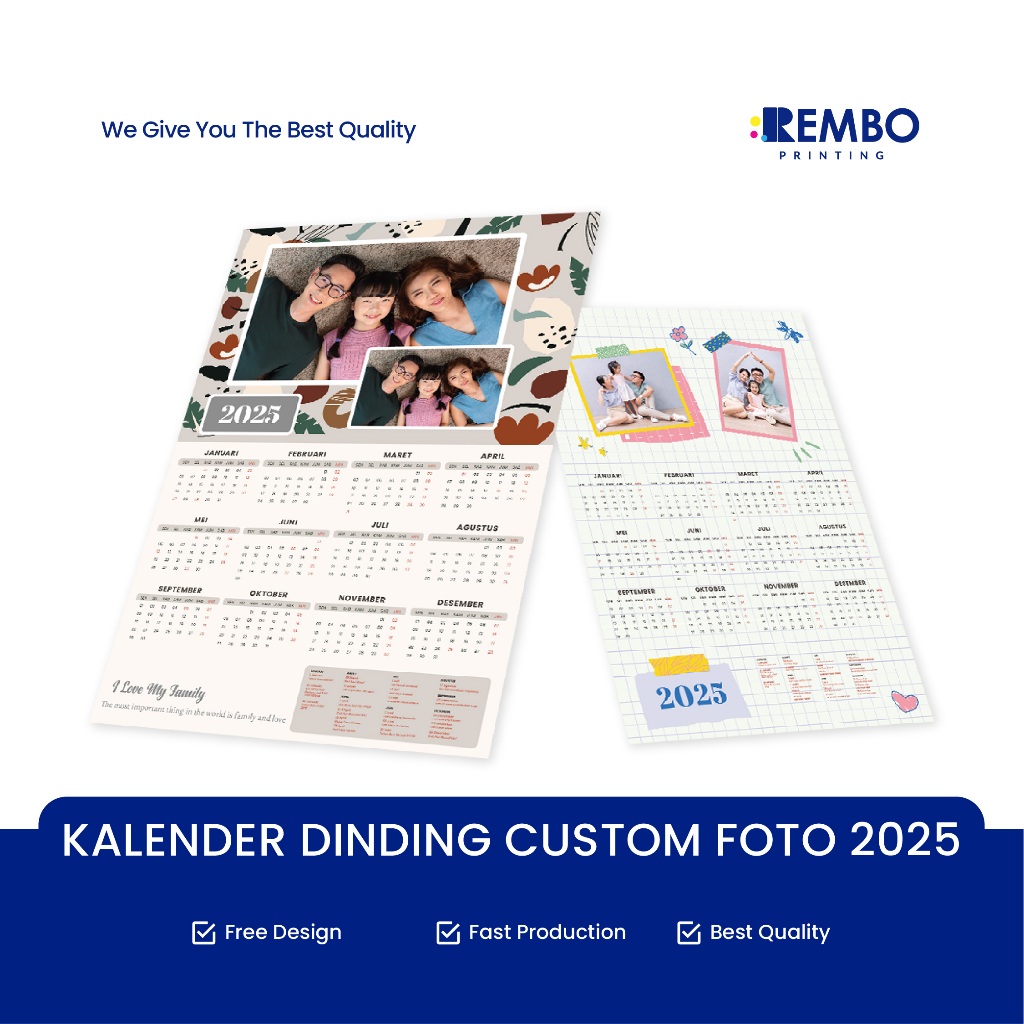 

Kalender Dinding Custom Foto 2025 / Cetak Kalender Dinding Foto