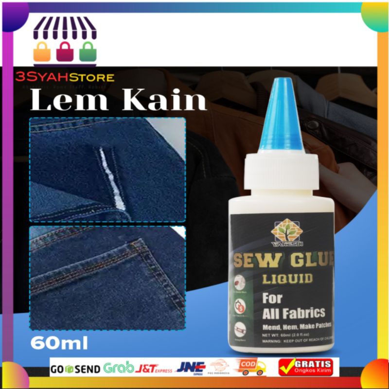 Lem Cairan Liquid Lem Perekat Kain Kulit 60ml