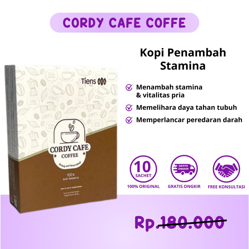 

Tiens Cordy Cafe Coffe - Kopi penambah stamina pria & wanita