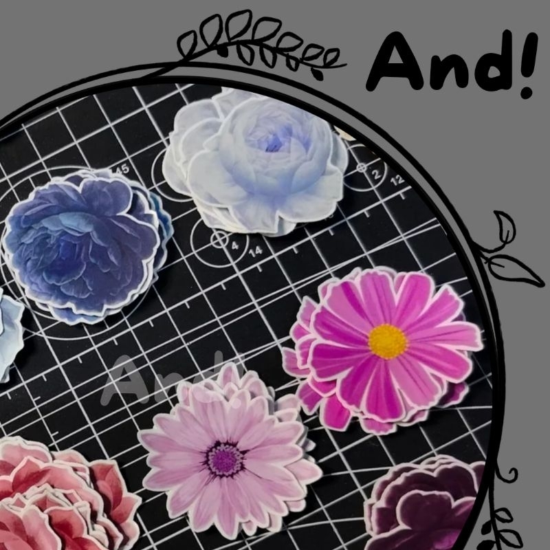 Sticker Aesthetic Tema Flower Petals/Bunga/Kelopak Bunga/Decoration Sticker