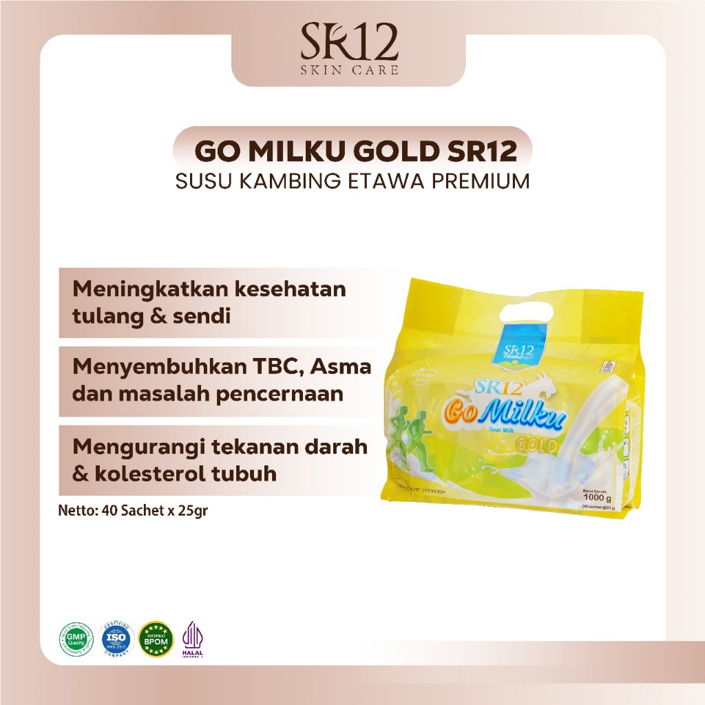 

SR12 Go Milku Susu Kambing Etawa Kemasan Bag Isi 40 Sachet - Susu Kambing Etawa BPOM