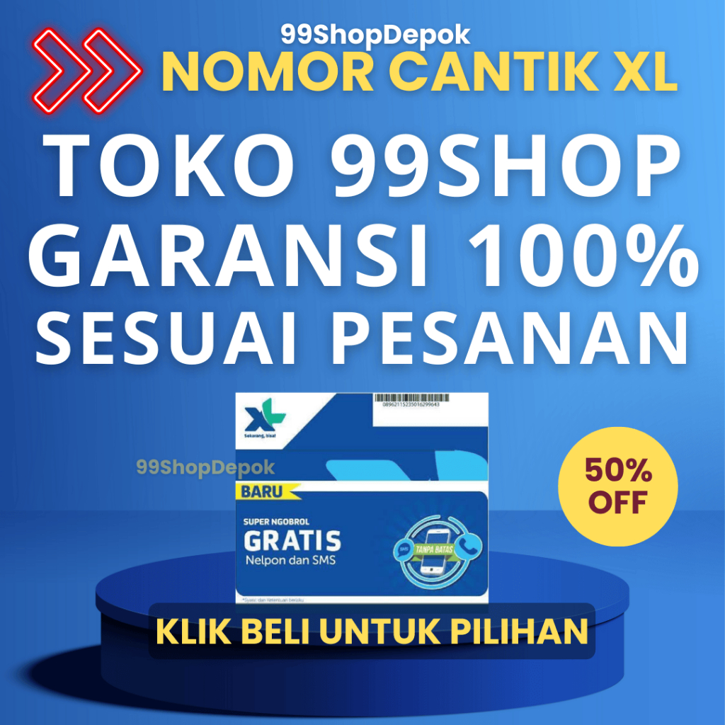 Kartu Perdana Nomor Cantik XL 80.2 Nomer Cantik XL 4g 5g - XL 77777 No Cantik XL 5g Murah Seri Panca
