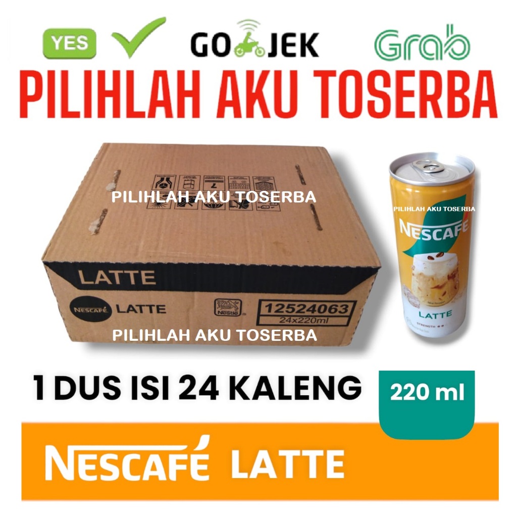 

Kopi Nescafe Kaleng / Nescafe Can LATTE 220 ml - ( HARGA 1 DUS isi 24 )