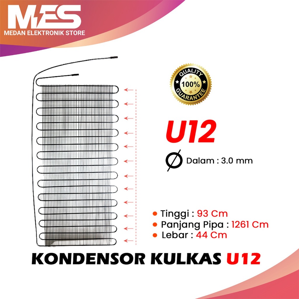 Kondensor  Kulkas U12 bahan Tembaga untuk Kulkas showcase freezer box semua merek
