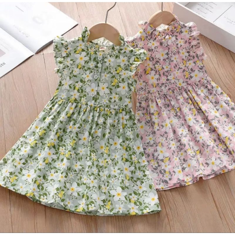 Dress Anak Perempuan Groven / Dress Anak Motif Bunga Bunga / Daster Anak perempuan motif Bunga Bunga