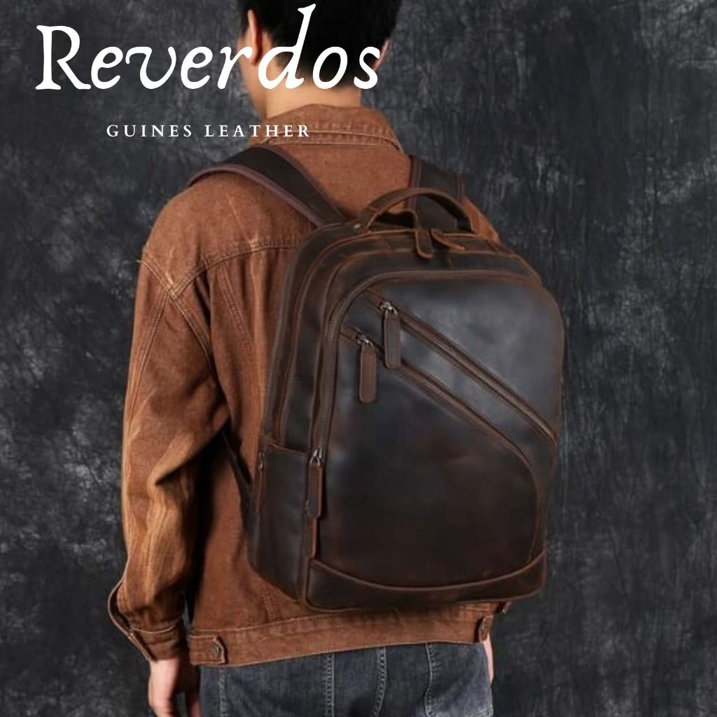 Tas Ransel Pria Kekinian Retro Kulit Asli Crazy Horse - Ransel Pria Kulit Asli