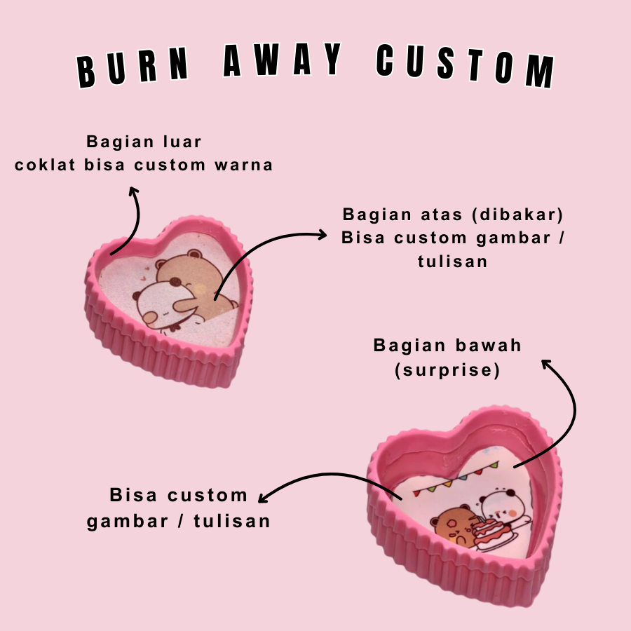 

CHO-CWEET BURN AWAY CHOCOLATE CUSTOM | Coklat Valentine | Burn Away Cake | Flamming Cake | Coklat Viral