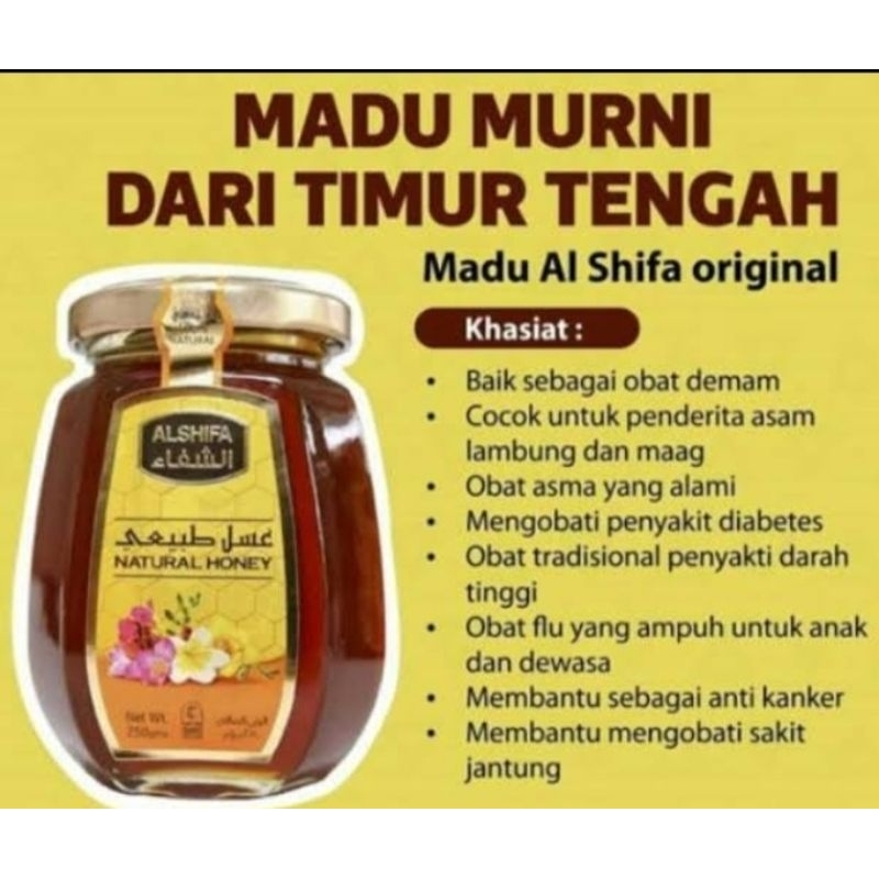 

madu Al Shifa original kemasan 250 gr madu timur tengah
