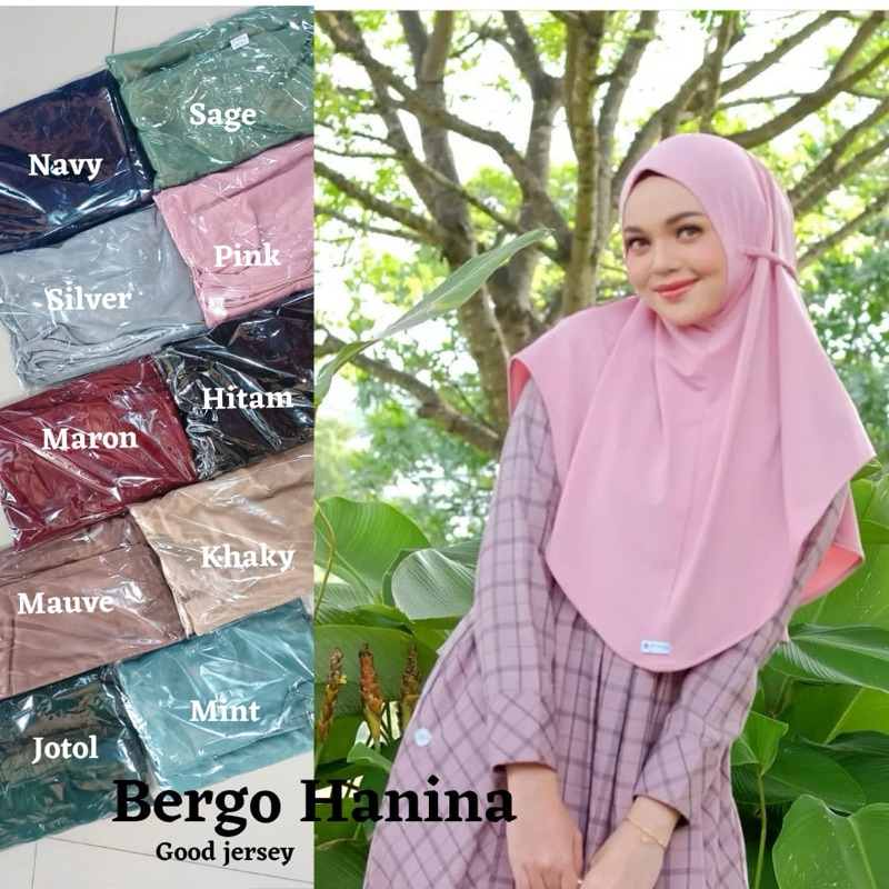 Hijab TERMURAAAH ✨Bergo Tali Hanina ANTEM (jersey Zoya)