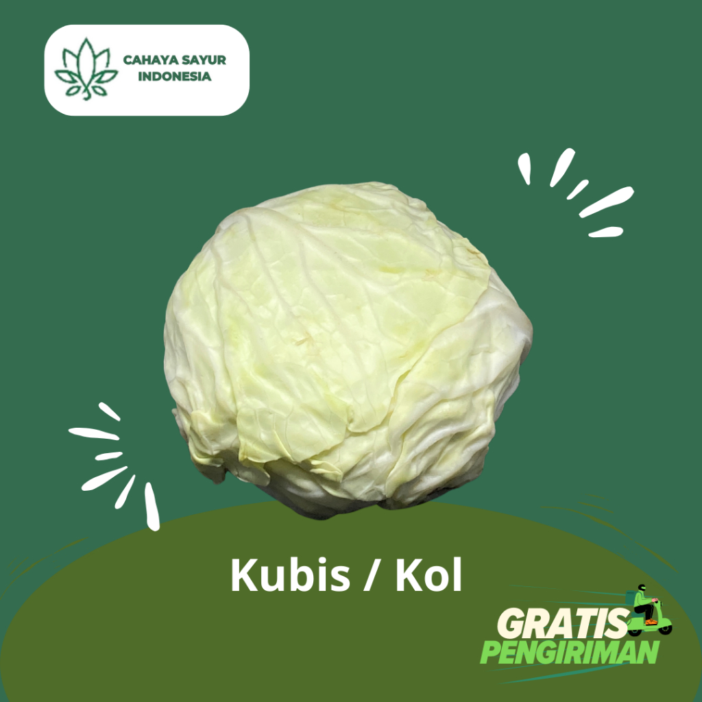 

Sayur Kubis / Kol Putih 1kg + Gratis Ongkir